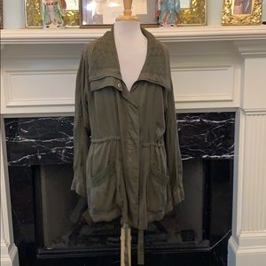 Ashley by 26 International olive /lace trim jacket